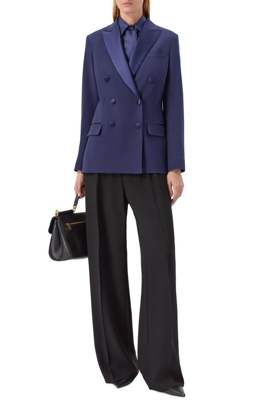 Шелковый жакет Kiton D54515K0977A30 Синий  D54515K0977A30 Фото 2