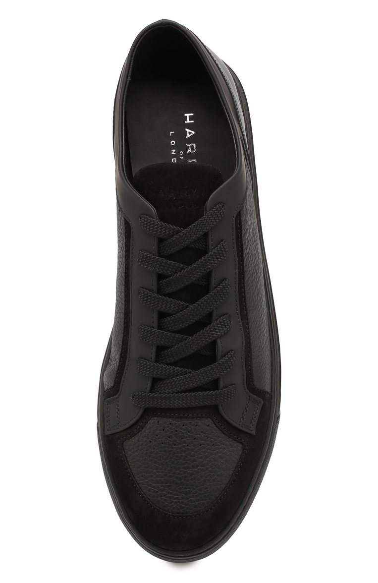 Мужские кожаные кеды HARRYS OF LONDON черного цвета, арт. VIM SUEDE/S0FT MILLED/TECH | Фото 5 (Подошва: Плоская; Статус проверки: Проверена категория; Материал внутренний: Натуральная кожа; Материал утеплителя: Без утеплителя; Стили: Классический; Драгоценные камни: Проставлено; Материал сплава: Проставлено; Материал внешний: Натуральная кожа; Кросс-КТ: Низкие)