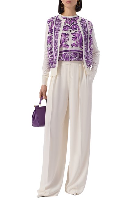 Женский шелковый топ DOLCE & GABBANA, арт. FXT06T/JBSJF