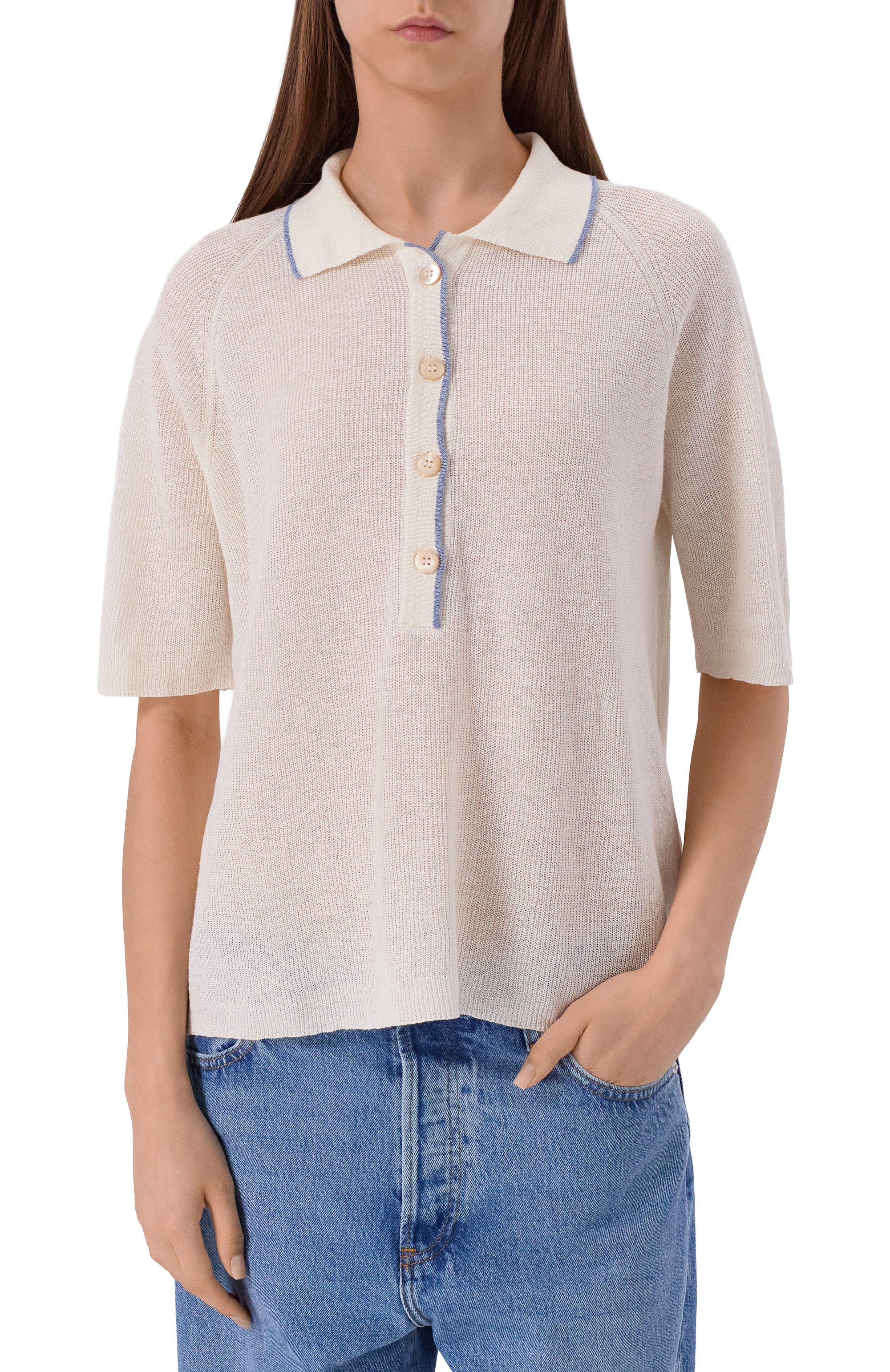 Льняное поло GRAN SASSO, арт. 57240/24840, фото 3