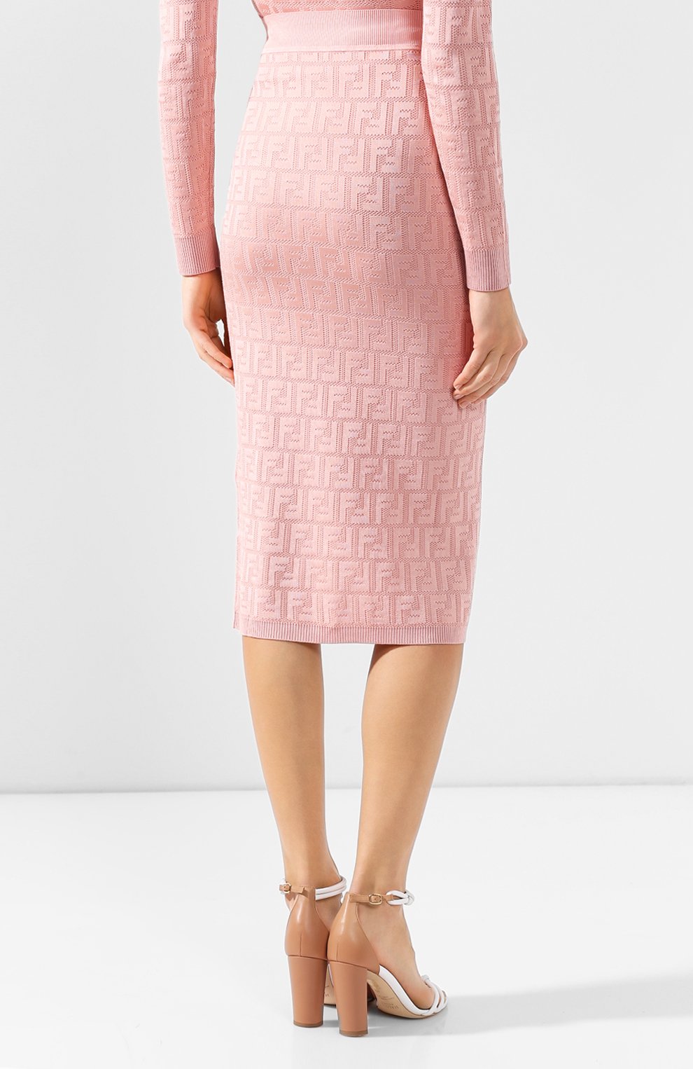 Юбка из смеси хлопка и вискозы FENDI, арт. FZQ598 AAVG, фото 4