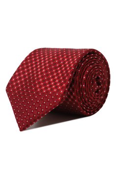 Мужской шелковый галстук ZILLI красного цвета, арт. 56015 | Фото 1 (Принт: С принтом; Материал: Текстиль, Шелк; Материал сплава: Проставлено; Нос: Не проставлено)