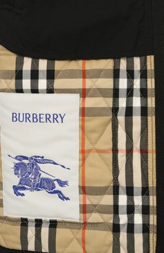 Женская куртка BURBERRY бежевого цвета, арт. 8087231 | Фото 8 (Материал внешний: Синтетический материал; Рукава: Длинные; Длина (верхняя одежда): Короткие; Кросс-КТ: Легкие, Куртка; Стили: Кэжуэл)