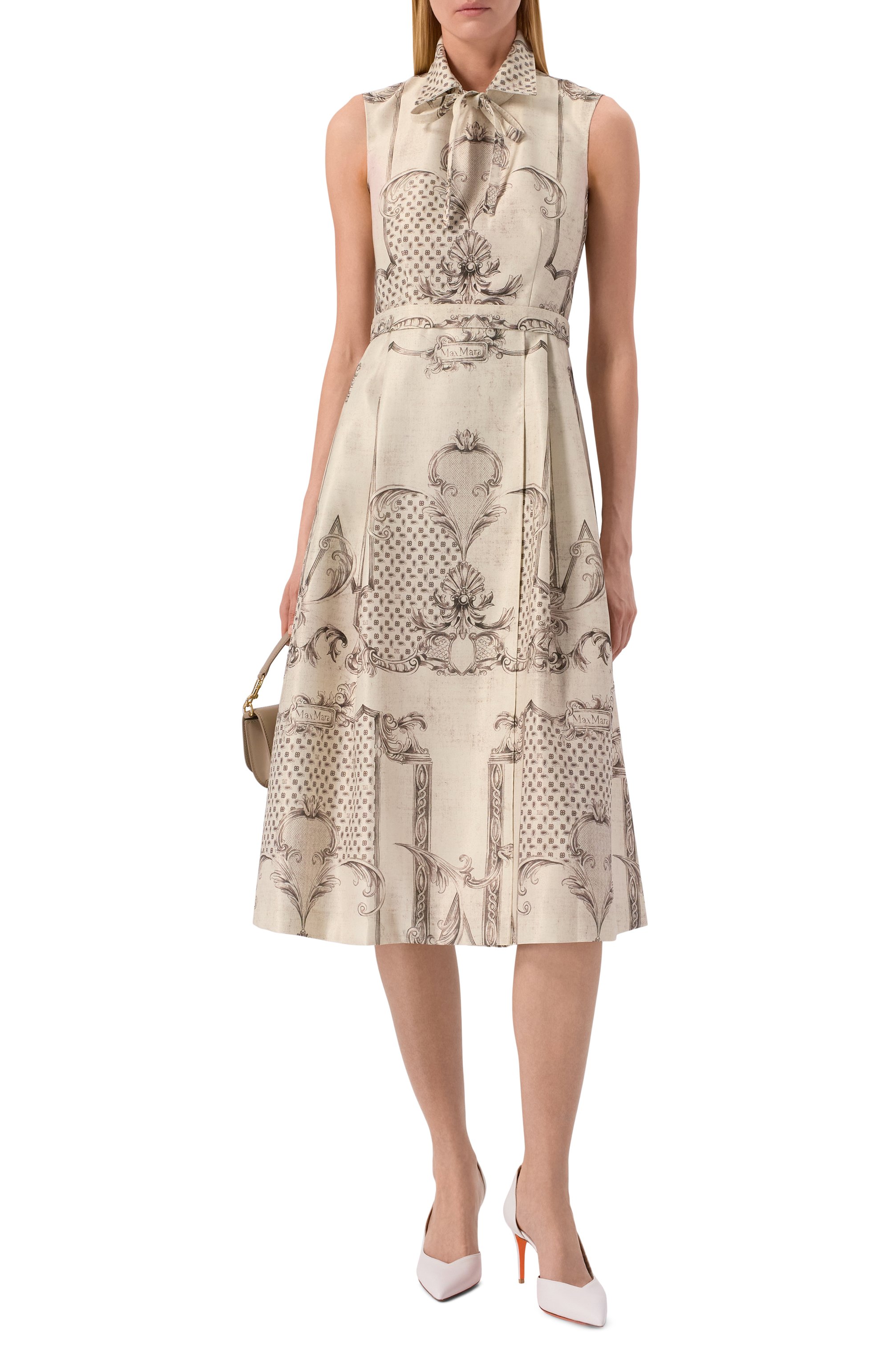 Платье MAX MARA светло-бежевого цвета по цене 130500 руб., арт. MXMTAMBUT0, фото 2 Платье MAX MARA, арт. MXMTAMBUT0, фото 2