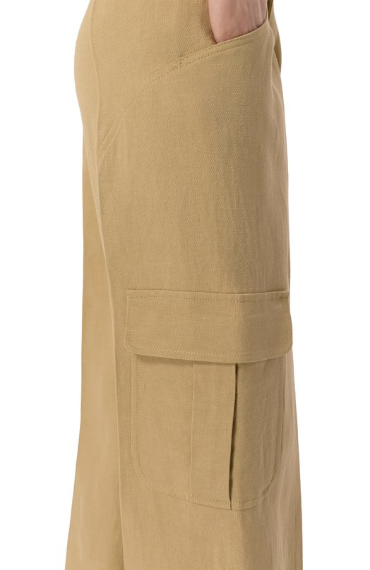 Брюки-карго изо льна и вискозы Petar Petrov S26TP10 Бежевый  S26TP10 Фото 5