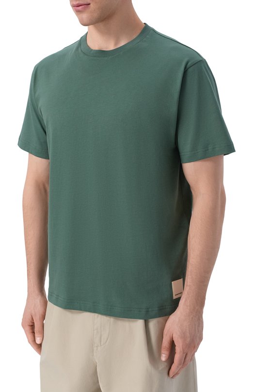 Хлопковая футболка Emporio Armani EM001717/AF12898 Зелёный  EM001717/AF12898 Фото 3