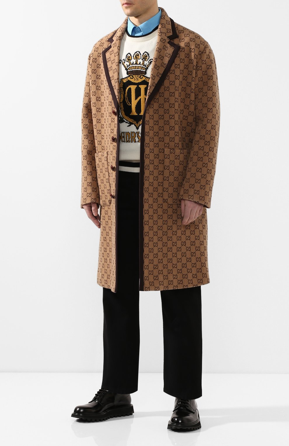 Шерстяное пальто GUCCI, арт. 598710/Z8AF1, фото 2