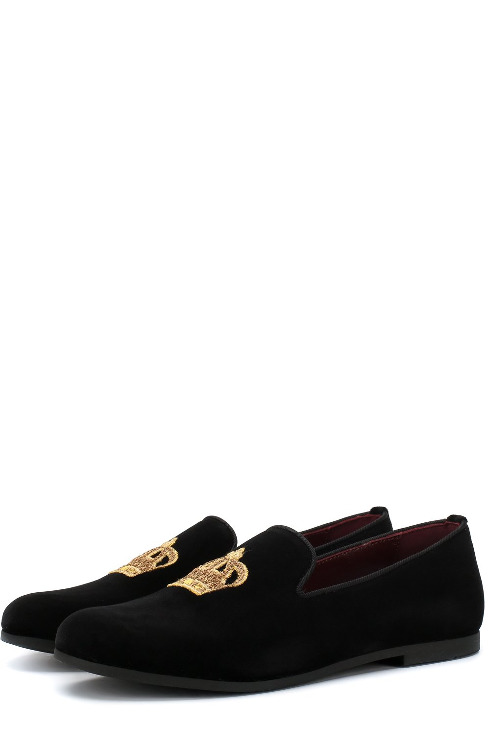 Текстильные слиперы с вышивкой DOLCE & GABBANA, арт. DA0297/AE173/29-36, фото 1
