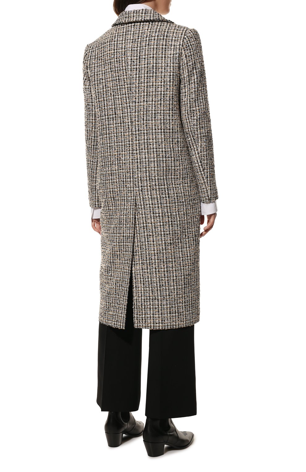 Пальто из вискозы SEVEN LAB, арт. CMAR tw beige/black, фото 4