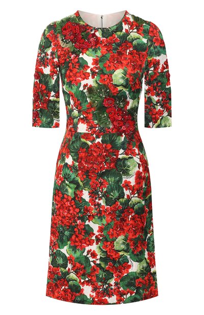 Женское платье из смеси хлопка и вискозы DOLCE & GABBANA, арт. F6C6WZ/HSMY7
