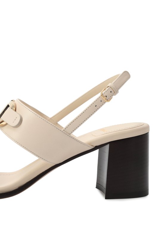 Кожаные босоножки Ferragamo 01G963/769668 Кремовый  01G963/769668 Фото 7