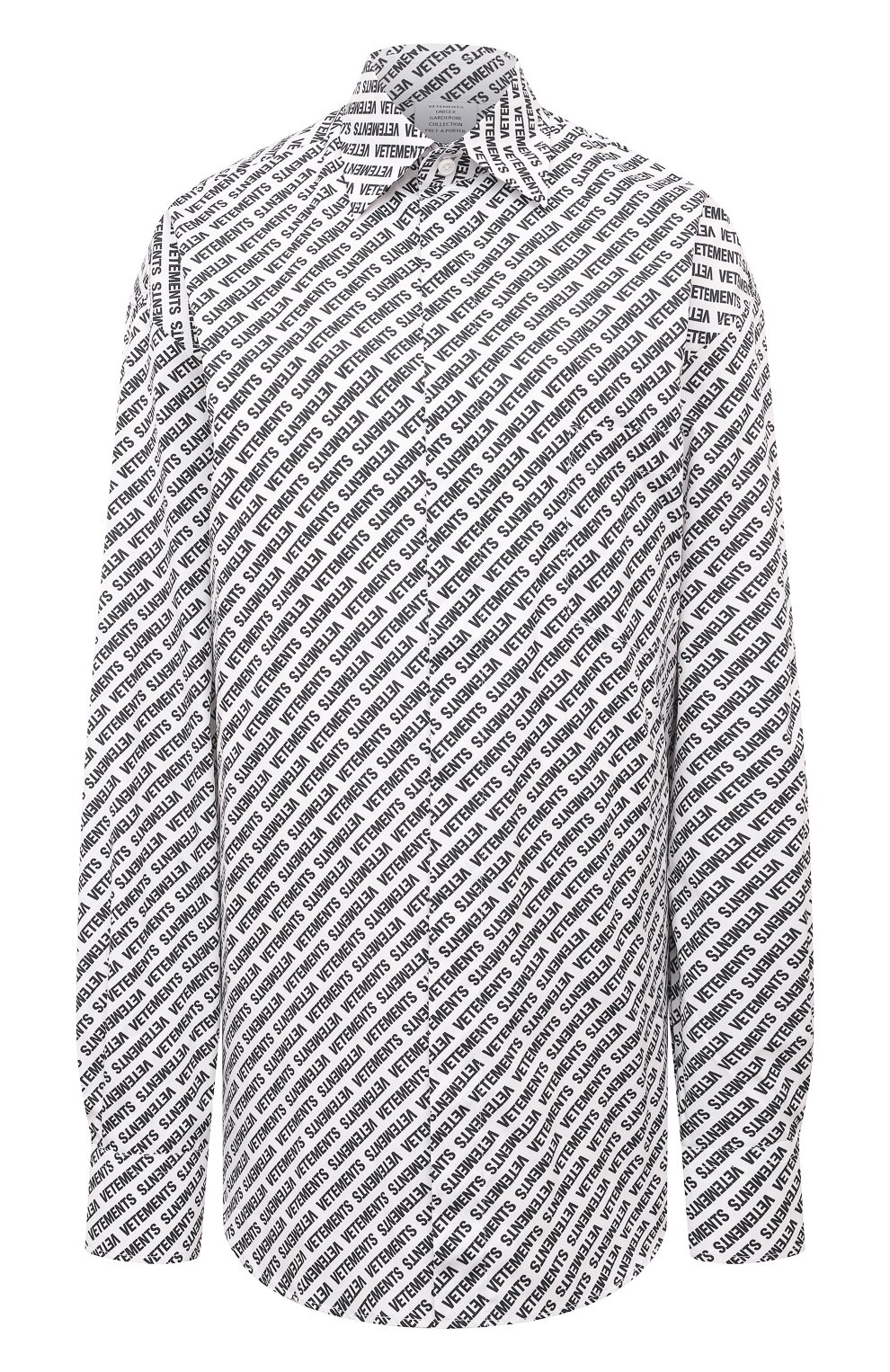 Хлопковая рубашка VETEMENTS белого цвета по цене 99500 руб., арт. UE54SH200W, фото 1 Хлопковая рубашка VETEMENTS, арт. UE54SH200W, фото 1