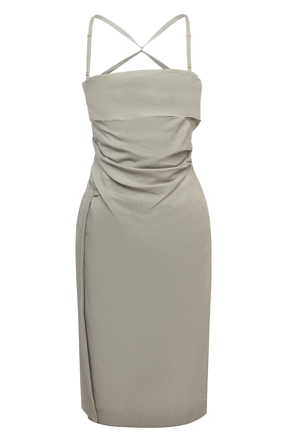 Платье из льна и вискозы JACQUEMUS, арт. 211DR14/111530, фото 1
