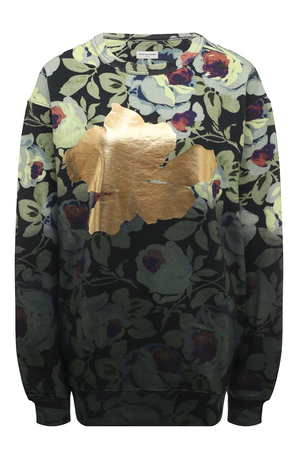 Хлопковый свитшот DRIES VAN NOTEN разноцветного цвета по цене 57850 руб., арт. 232-011127-7643, фото 1 Хлопковый свитшот DRIES VAN NOTEN, арт. 232-011127-7643, фото 1