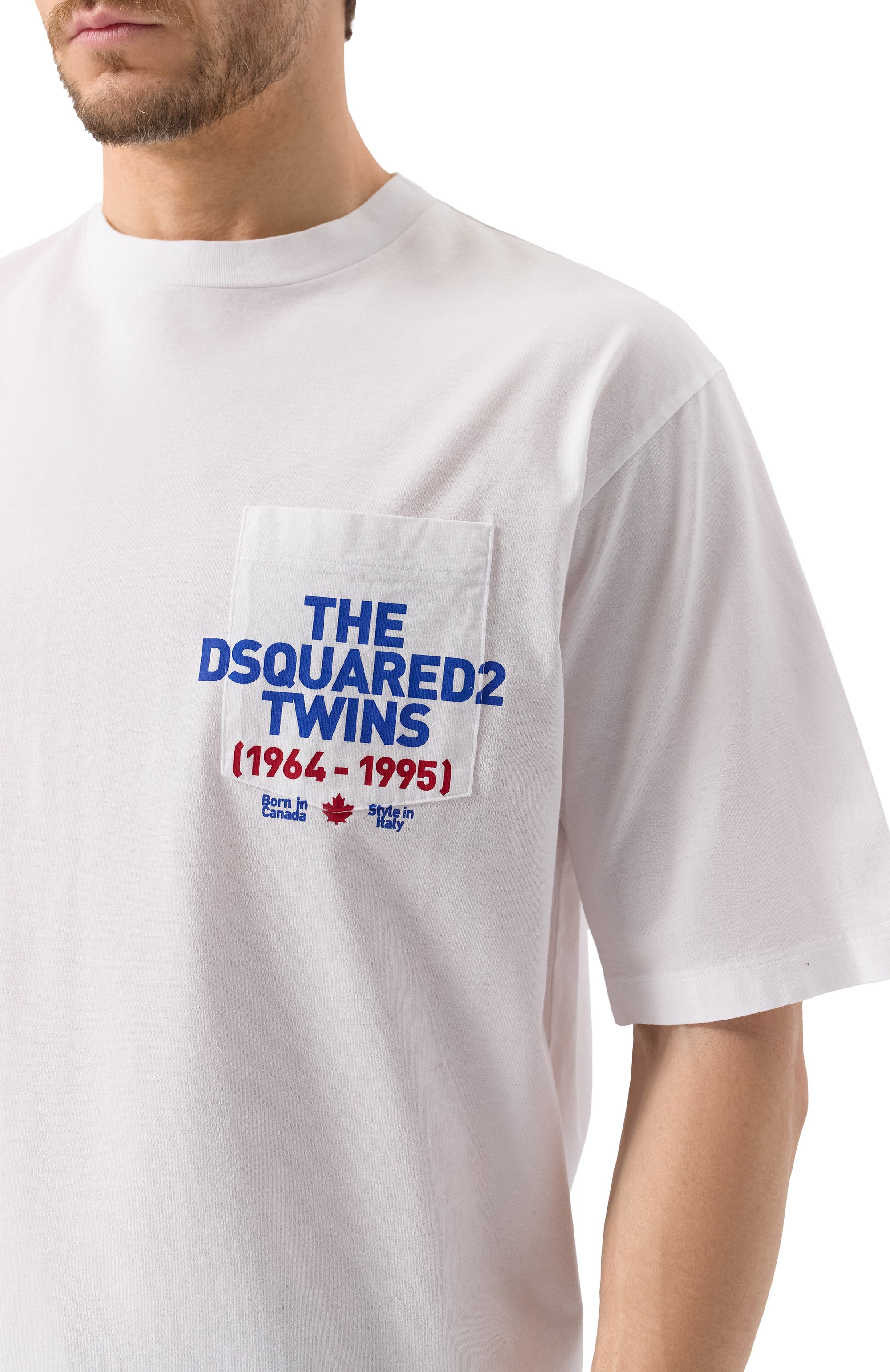 Хлопковая футболка DSQUARED2 белого цвета по цене 35150 руб., арт. S74GD1407/S23009, фото 5 Хлопковая футболка DSQUARED2, арт. S74GD1407/S23009, фото 5