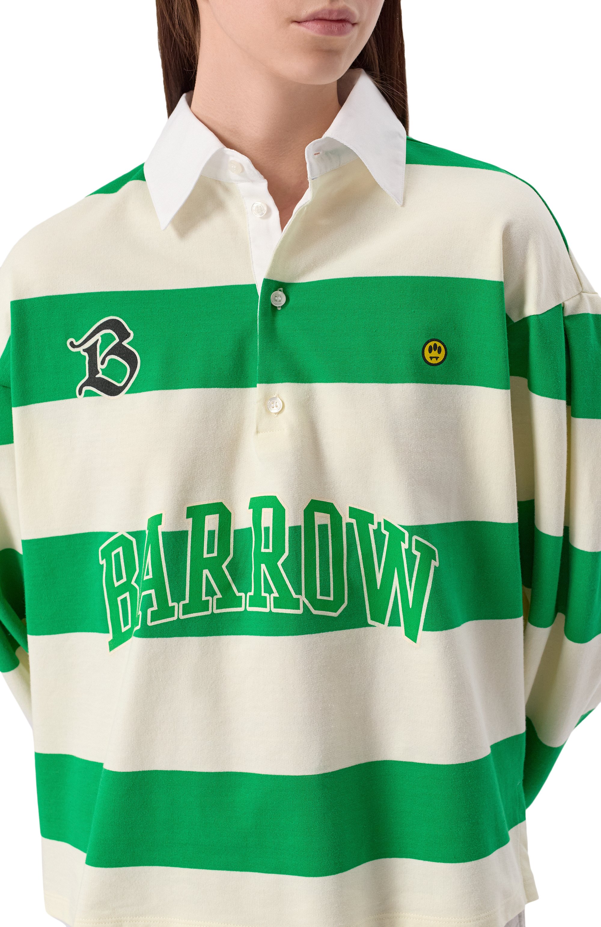 Хлопковое поло BARROW зеленого цвета по цене 27700 руб., арт. S5BWW0HS123, фото 5 Хлопковое поло BARROW, арт. S5BWW0HS123, фото 5