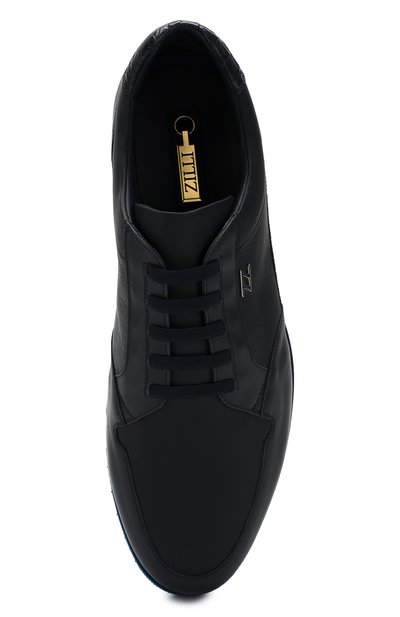 Кожаные кроссовки на шнуровке с отделкой из кожи каймана ZILLI, арт. ZV B13/015/CCR0, фото 5