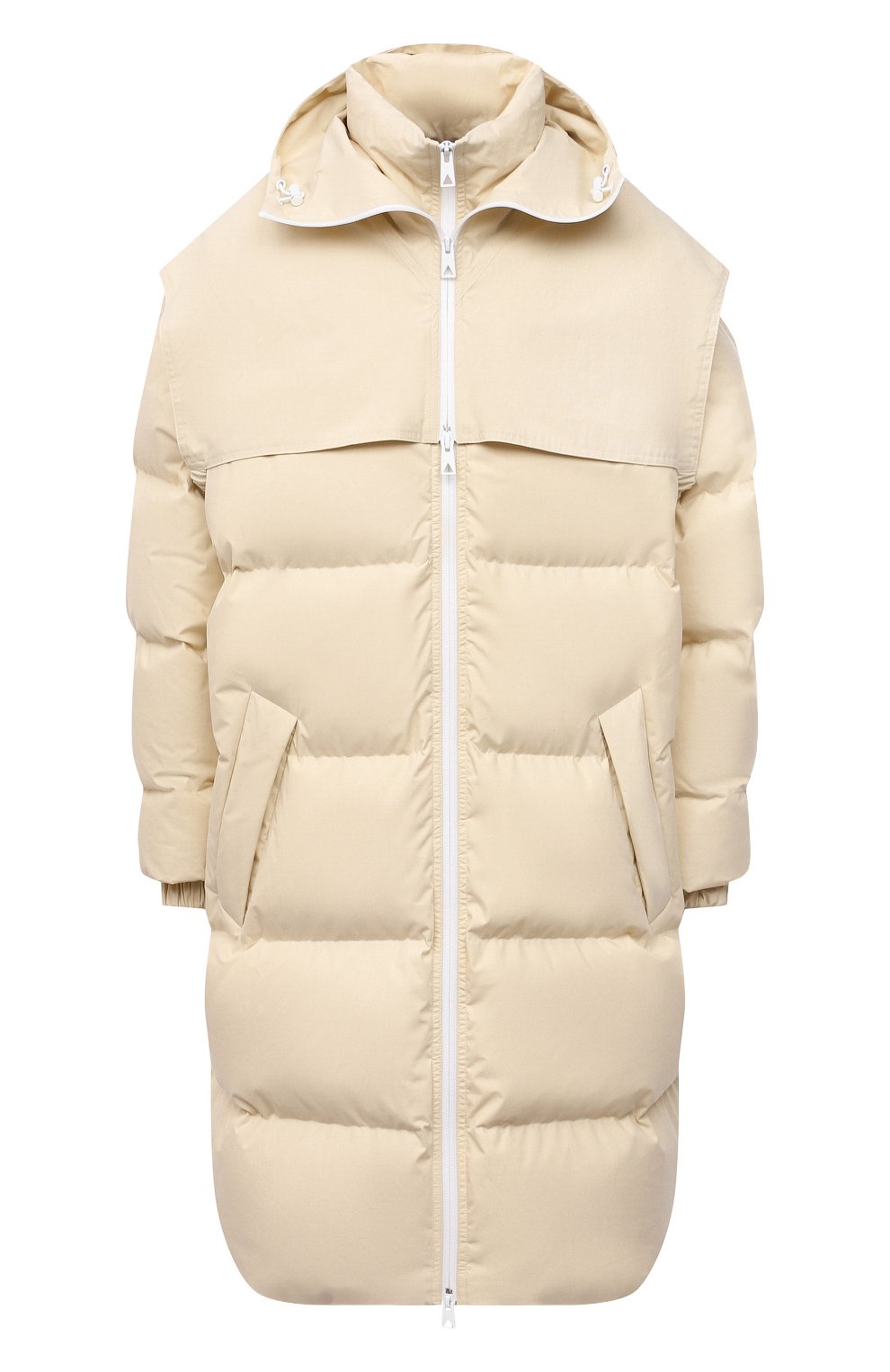 Хлопковый пуховик BOTTEGA VENETA кремового цвета по цене 331000 руб., арт. 669353/VKH50, фото 1 Хлопковый пуховик BOTTEGA VENETA, арт. 669353/VKH50, фото 1