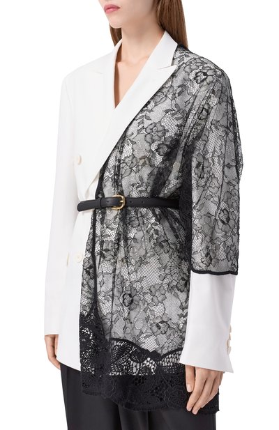 Шарф из шелка и шерсти VALENTINO, арт. 5W0ED007/BUZ, фото 2