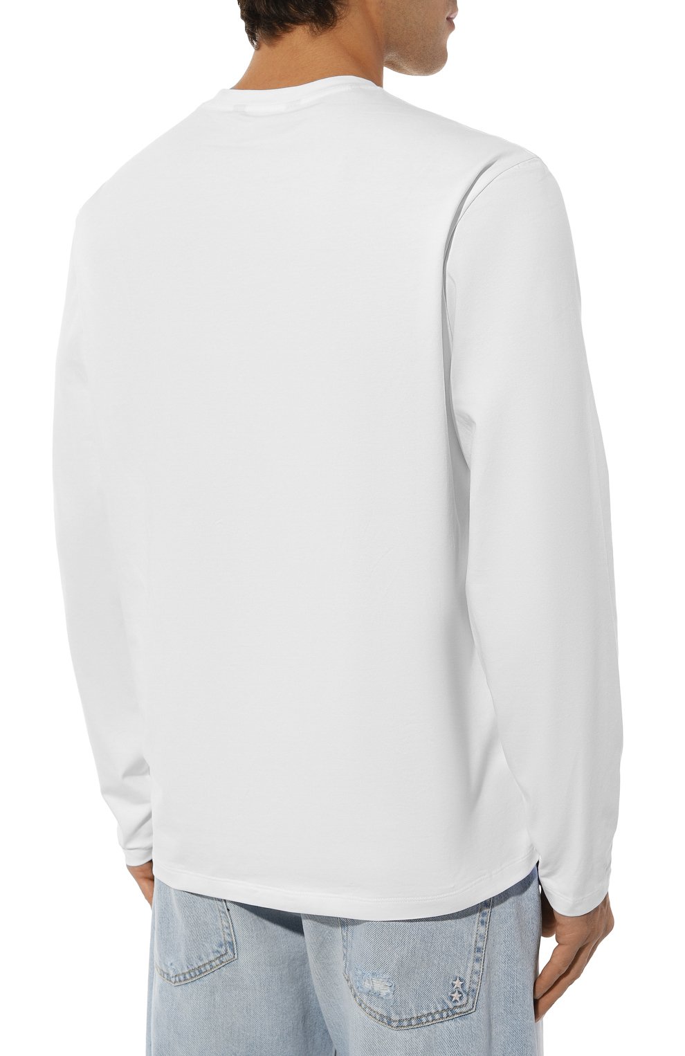 Хлопковый лонгслив 7 FOR ALL MANKIND белого цвета по цене 12650 руб., арт. JSPM2370WH, фото 4 Хлопковый лонгслив 7 FOR ALL MANKIND, арт. JSPM2370WH, фото 4
