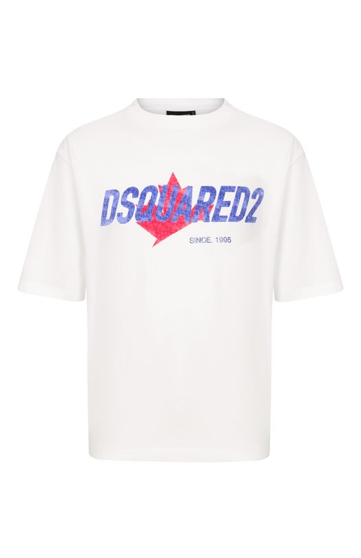 Хлопковая футболка Dsquared2 S74GD1556/D20106 Белый S74GD1556/D20106