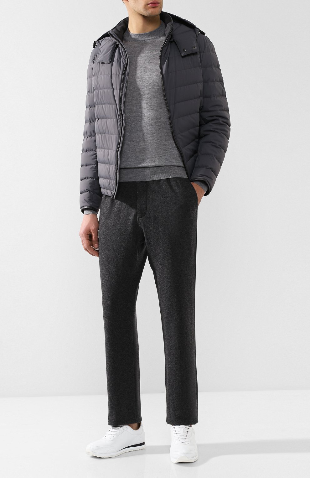 Кожаные кроссовки BRIONI, арт. QHGG0L/P8737, фото 2