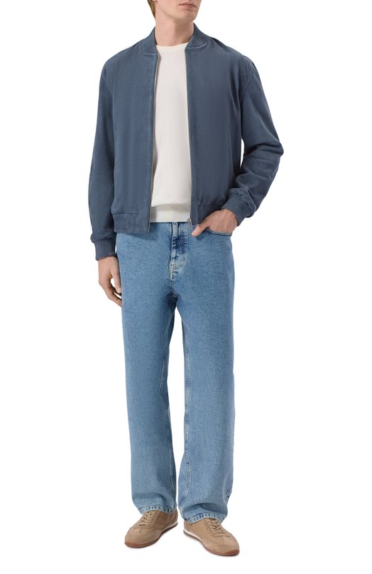 Замшевый бомбер BOSS 50543213 Голубой  50543213 Фото 2