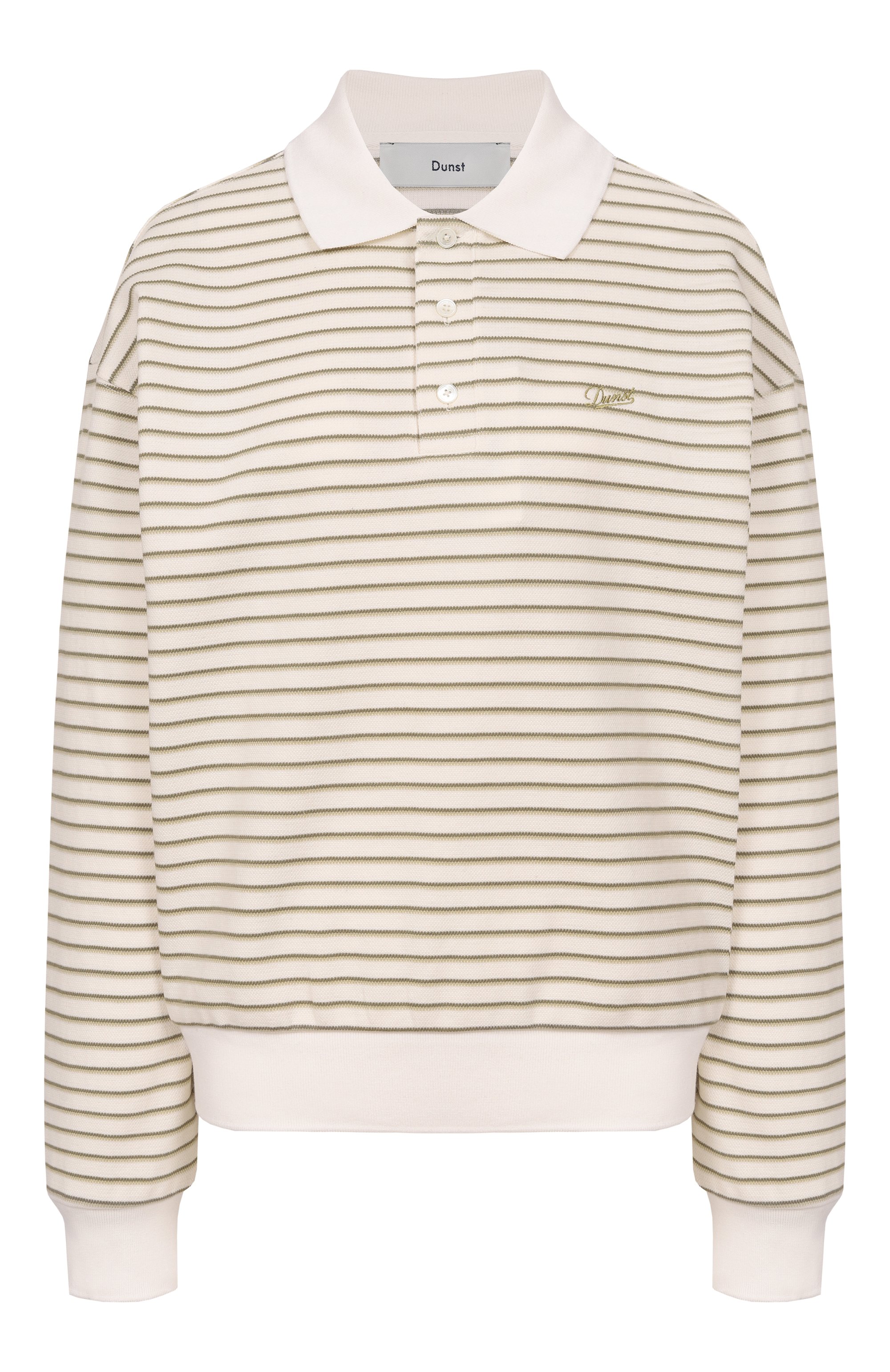 Хлопковое поло DUNST кремового цвета по цене 12750 руб., арт. UDTS6A120K1, фото 1 Хлопковое поло DUNST, арт. UDTS6A120K1, фото 1