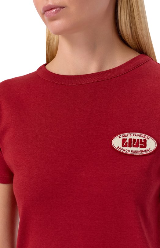 Хлопковая футболка LIVY 655113127 Красный  655113127 Фото 4