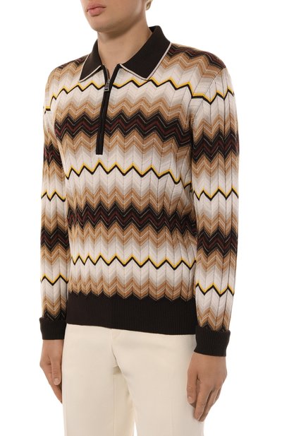 Поло из хлопка и шерсти MISSONI, арт. US24W20A/BK039V, фото 3