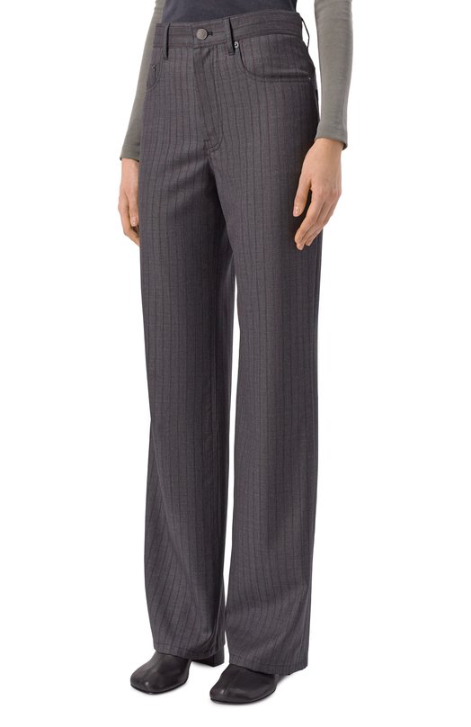 Шерстяные брюки Balenciaga 850689/TPT05 Серый  850689/TPT05 Фото 3