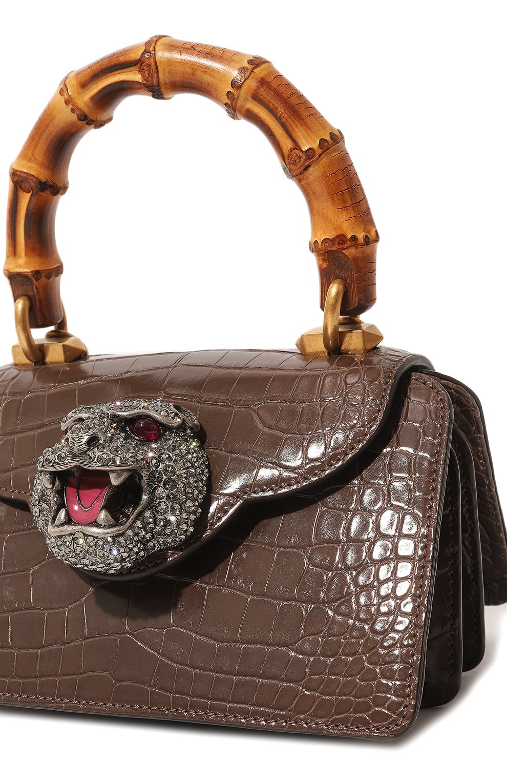 Сумка thiara из кожи аллигатора GUCCI коричневого цвета по цене 2671200 руб., арт. 488667 EV4AR, фото 3 Сумка thiara из кожи аллигатора GUCCI, арт. 488667 EV4AR, фото 3