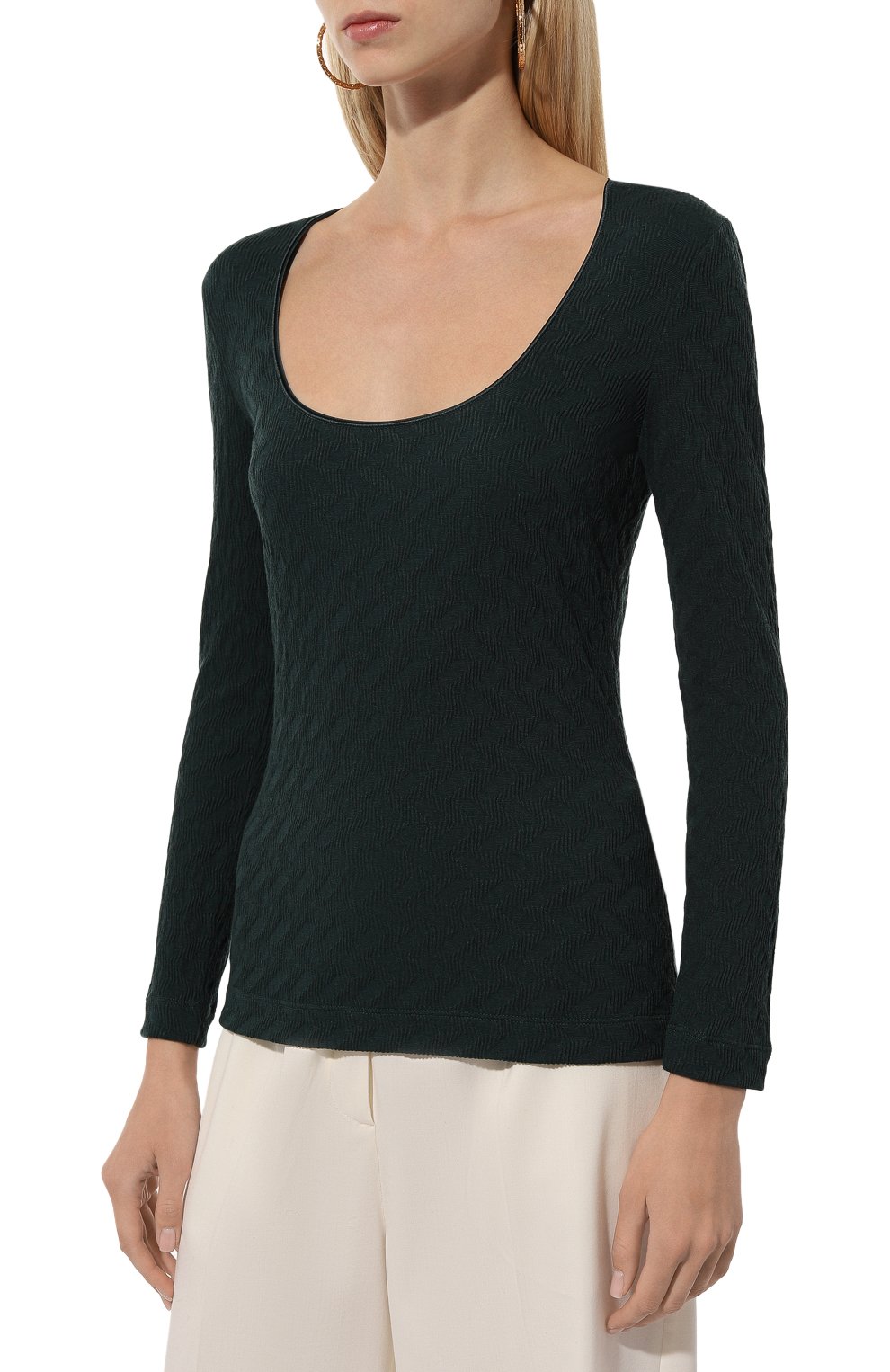 Лонгслив из вискозы и кашемира GIORGIO ARMANI, арт. 6DAM70/AJSVZ, фото 3