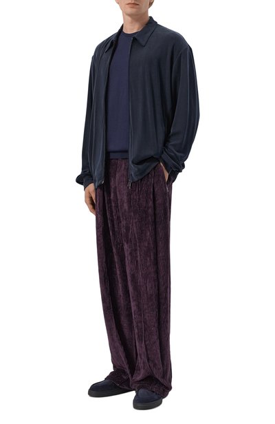 Вельветовые брюки GIORGIO ARMANI фиолетового цвета по цене 170500 руб., арт. GM004542/TE23799, фото 2 Вельветовые брюки GIORGIO ARMANI, арт. GM004542/TE23799, фото 2