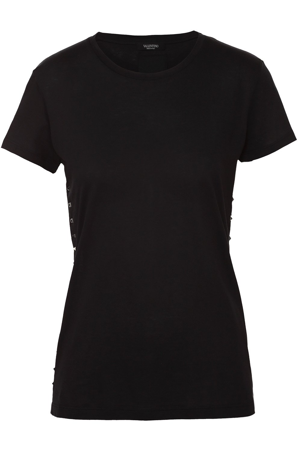 Хлопковая футболка прямого кроя с заклепками VALENTINO, арт. LB0MG02Z/2QJ, фото 1