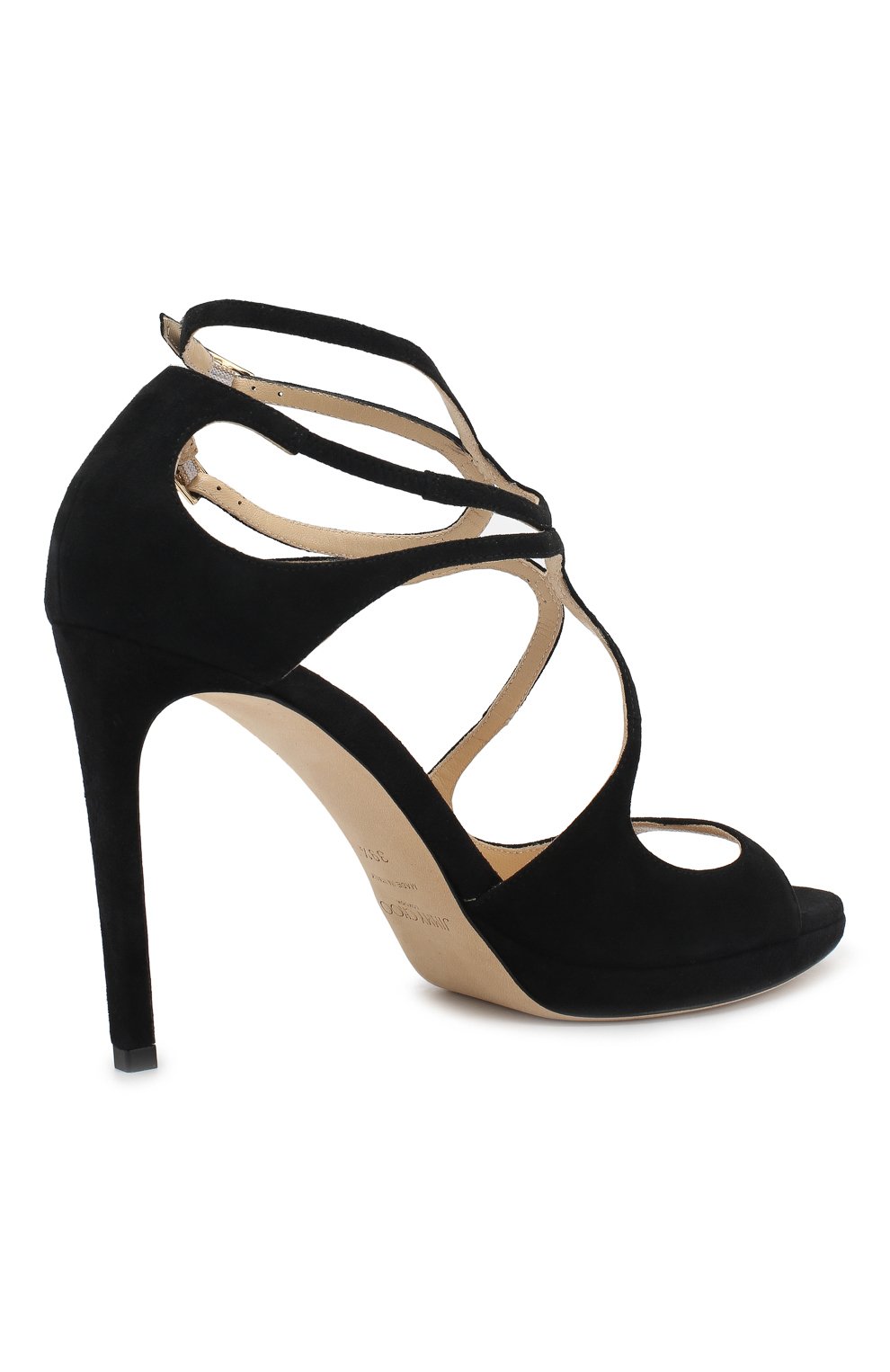 Замшевые босоножки lance JIMMY CHOO черного цвета по цене 84550 руб., арт. LANCE/PF 100/SUE, фото 4 Замшевые босоножки lance JIMMY CHOO, арт. LANCE/PF 100/SUE, фото 4