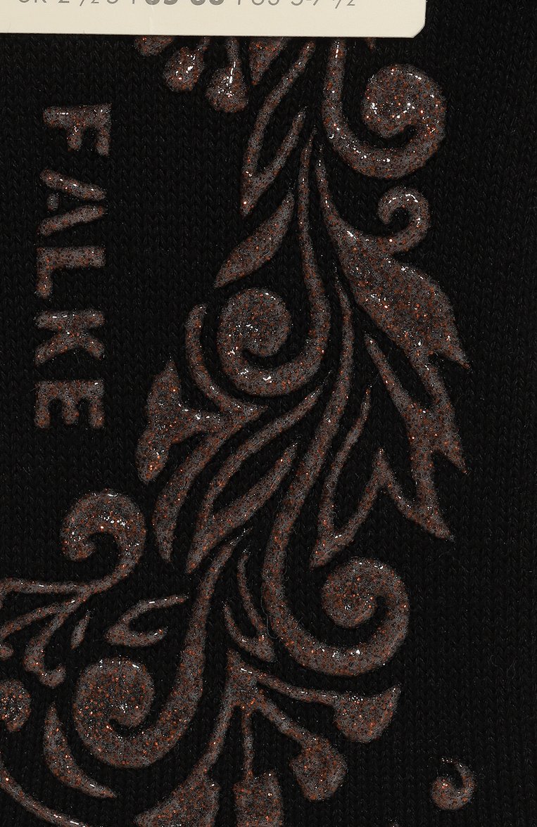 Женские хлопковые носки FALKE черного цвета, арт. 46585 | Фото 2 (Материал внешний: Хлопок; Материал сплава: Проставлено; Нос: Не проставлено)