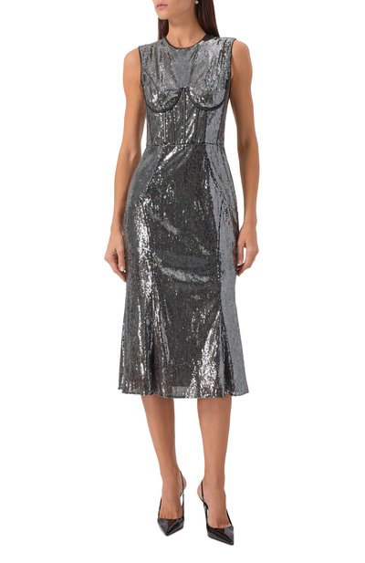 Платье с отделкой пайетками DOLCE & GABBANA, арт. I6GG2W/FLMK4, фото 3