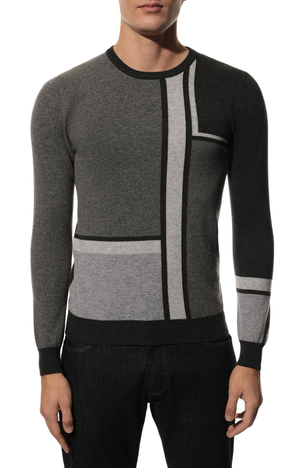 Кашемировый джемпер IL BORGO CASHMERE темно-серого цвета по цене 83150 руб., арт. 58-180-M0DG0, фото 3 Кашемировый джемпер IL BORGO CASHMERE, арт. 58-180-M0DG0, фото 3