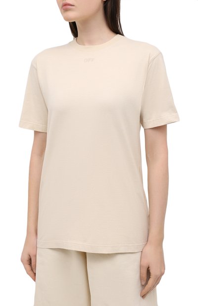Хлопковая футболка OFF-WHITE, арт. 0WAA049R21JER010, фото 3
