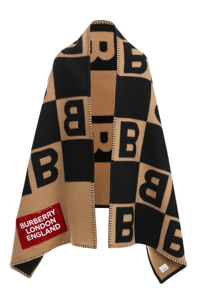 Женская накидка из смеси шерсти и кашемира BURBERRY, арт. 8019017