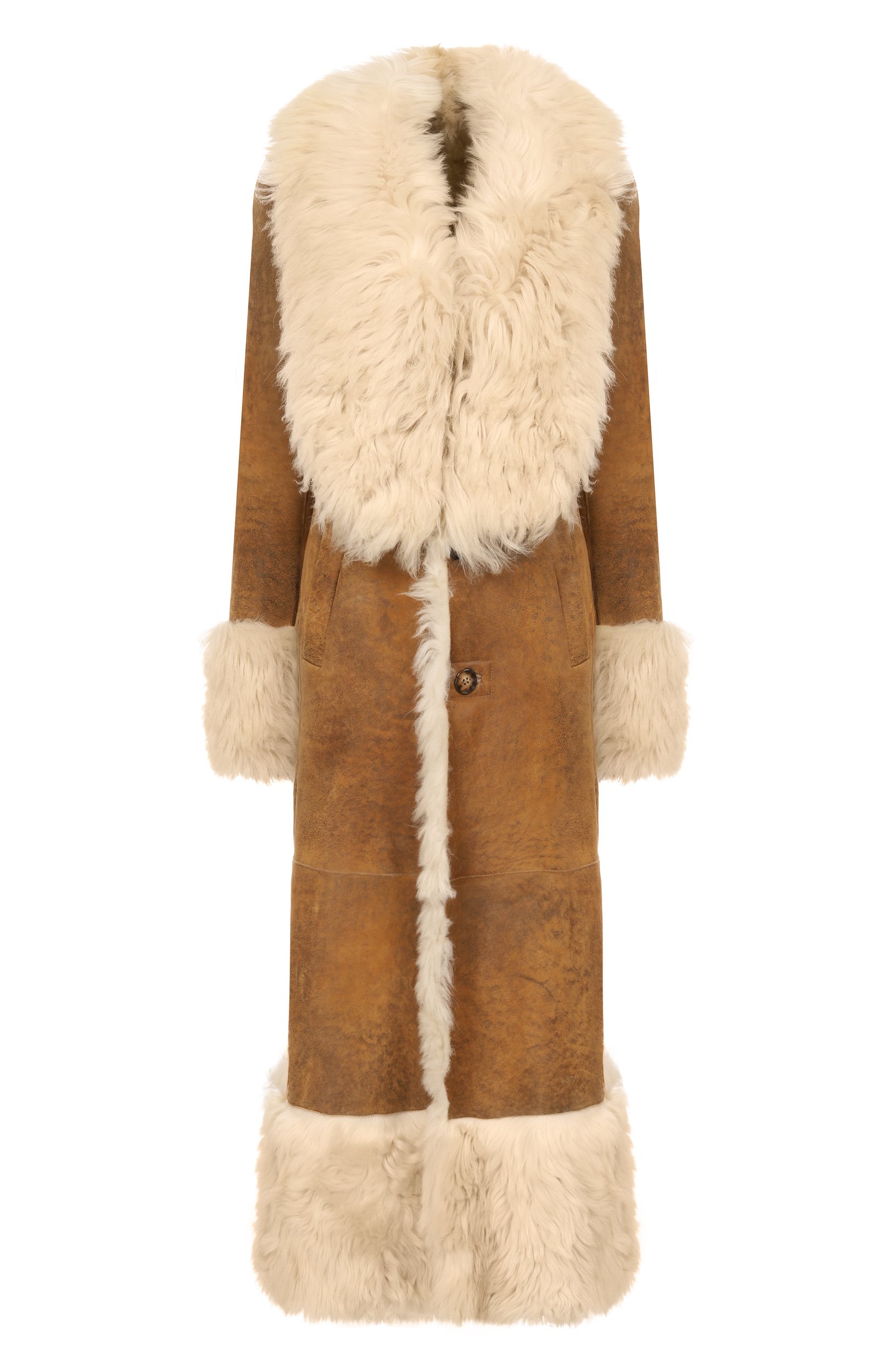 Дубленка из овчины ANN DEMEULEMEESTER бежевого цвета по цене 987000 руб., арт. B0014490/FR009, фото 1 Дубленка из овчины ANN DEMEULEMEESTER, арт. B0014490/FR009, фото 1