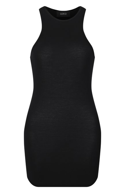 Женский майка GOOROO черного цвета, арт. TP018-8731-900-SS25 | Фото 1 (Драгоценные камни: Проставлено; Длина (для топов): Стандартные; Материал сплава: Проставлено; Материал внешний: Растительное волокно)