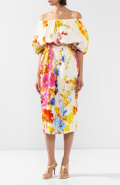 Платье из смеси вискозы и хлопка DRIES VAN NOTEN, арт. 201-11042-9059, фото 3