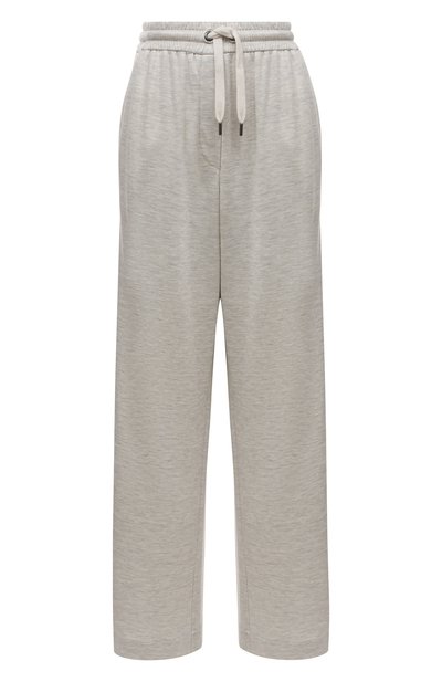 Женские брюки из хлопка и шелка BRUNELLO CUCINELLI, арт. 221MD828SM689