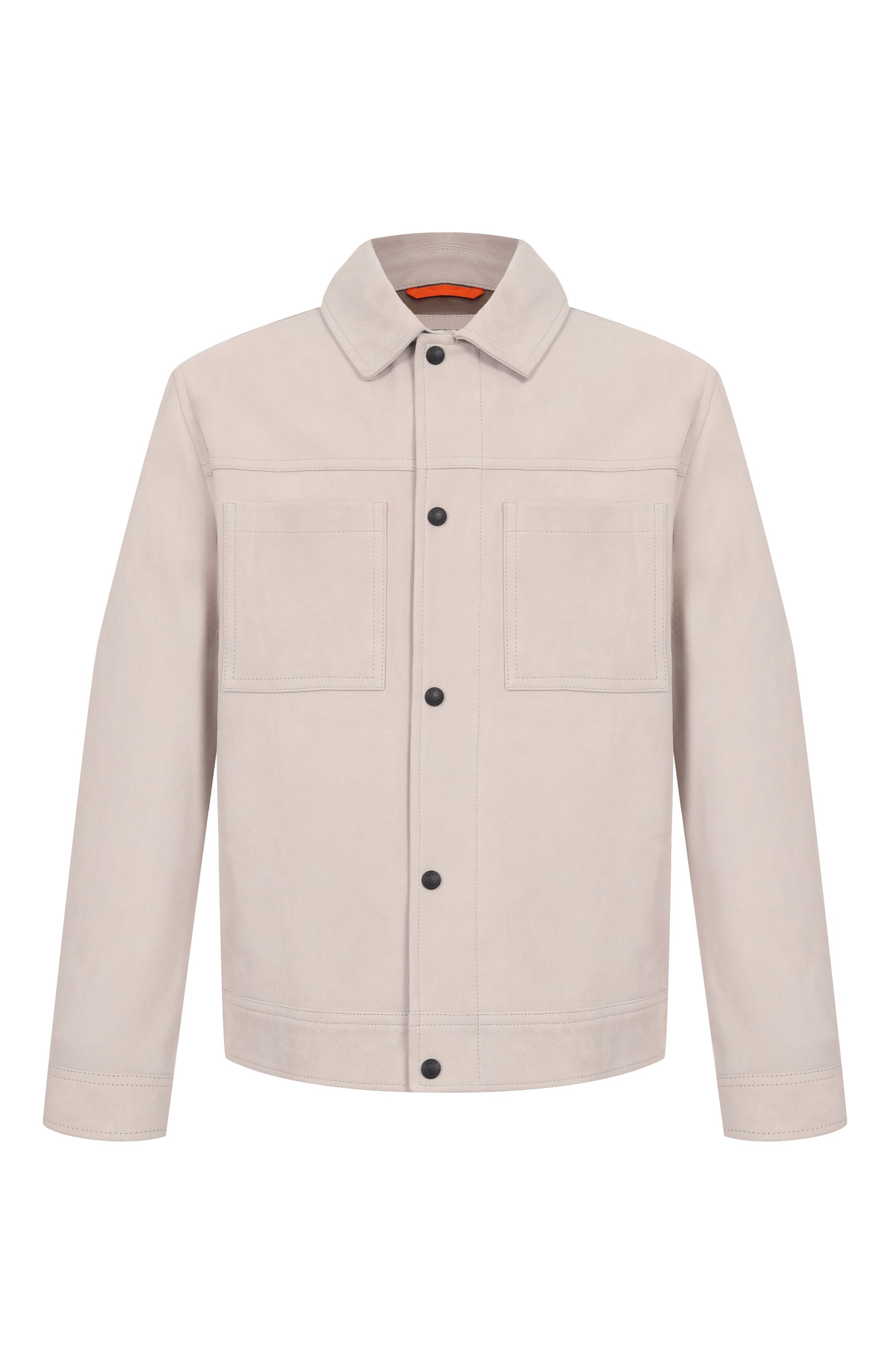 Замшевая куртка-рубашка BOSS ORANGE светло-бежевого цвета по цене 74800 руб., арт. 50537118, фото 1 Замшевая куртка-рубашка BOSS ORANGE, арт. 50537118, фото 1