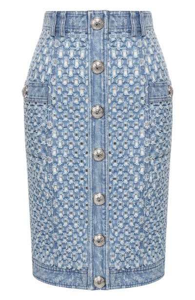 Женская джинсовая юбка BALMAIN, арт. RF24262/D032