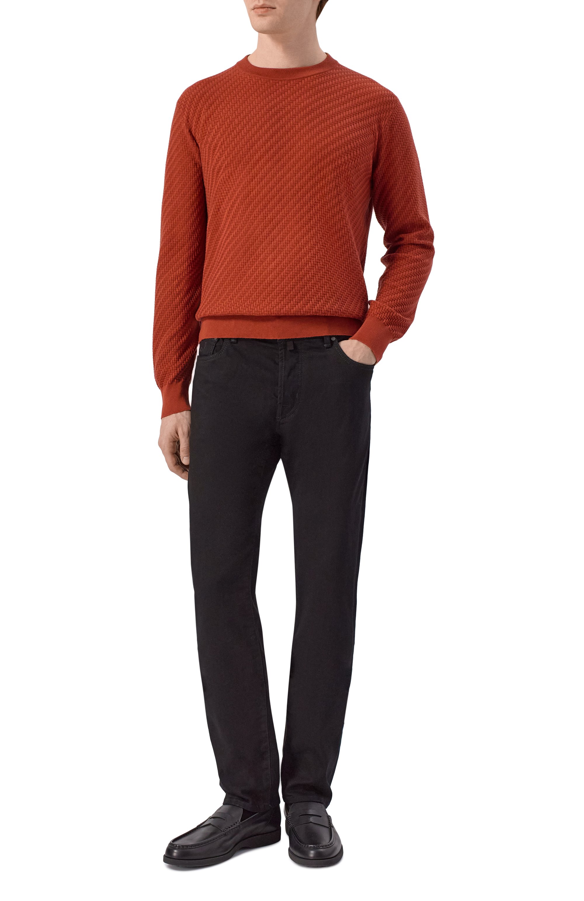 Джемпер из хлопка и шелка BRIONI, арт. UMQ90L/PAK22, фото 2