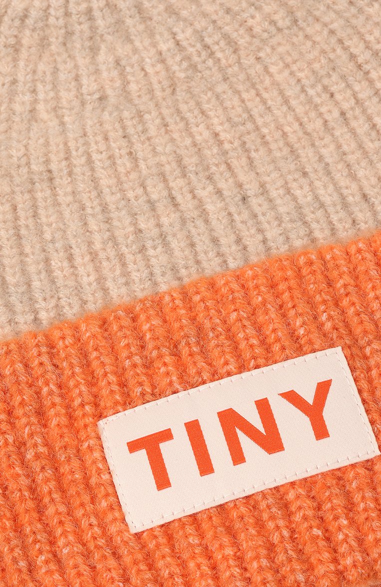 Детского шапка TINYCOTTONS оранжевого цвета, арт. AW24-285 | Фото 3 (Материал: Синтетический материал, Текстиль; Нос: Не проставлено; Материал сплава: Проставлено)