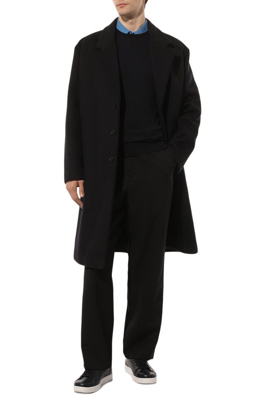 Шерстяной джемпер Prada UMM984-C5W-F0SVF Синий  UMM984-C5W-F0SVF Фото 2